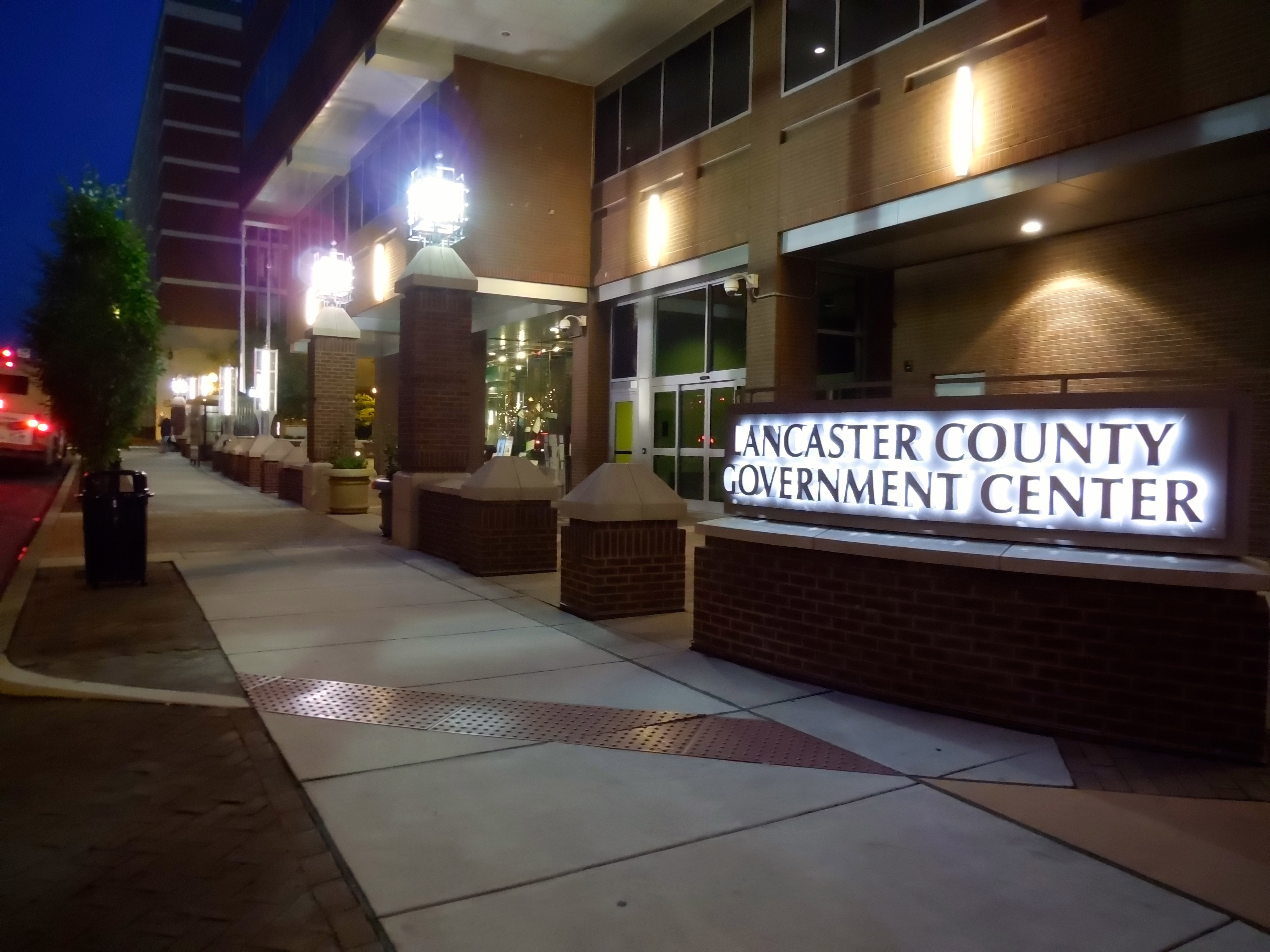 County Government Center Entrance Night